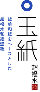 ホーム | 玉紙・彩がさね・手漉き和紙 | 超撥水和紙の壁紙 | 丸和