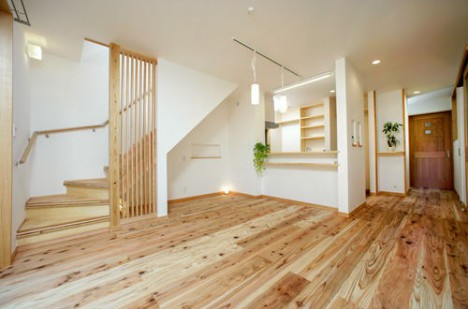 住宅 施工例 玉紙 玉紙 彩がさね 手漉き和紙 超撥水和紙の壁紙 丸和